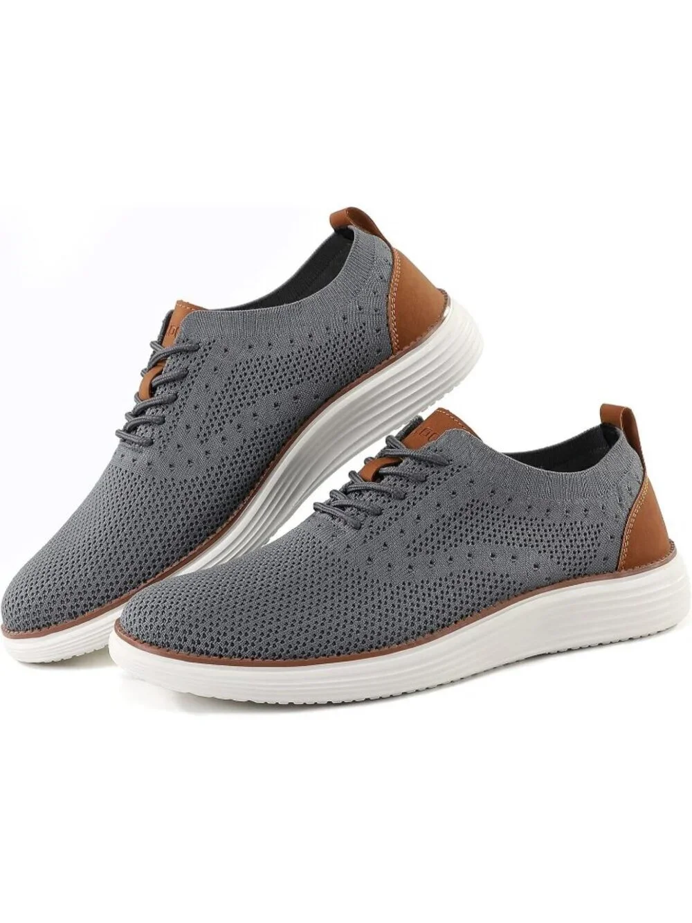 VILOCY Men's Grey Ethylene Vinyl Acetate Casual Breathable Comfortable Sneakers